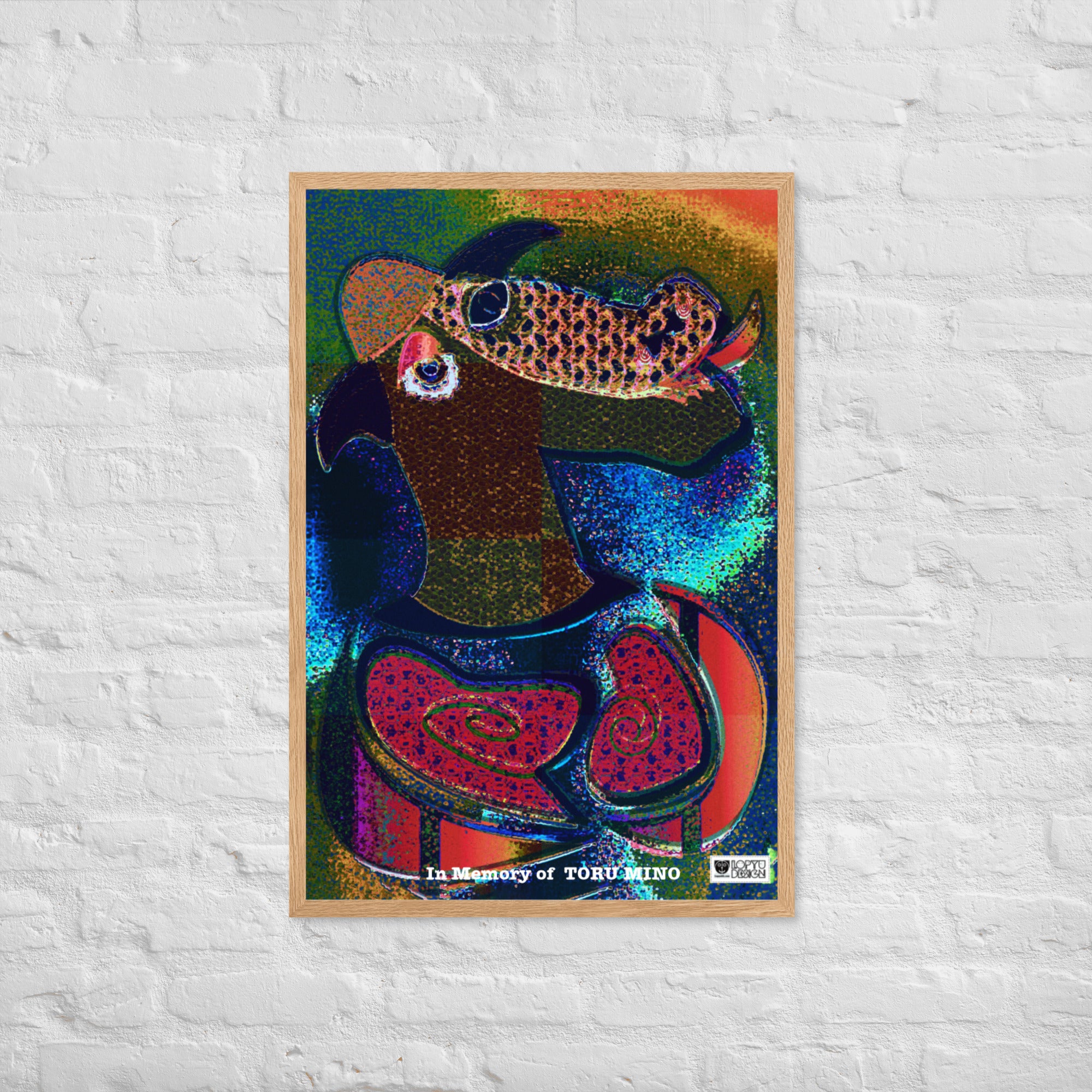 【フレーム付き】強化マットポスター・「IN MEMORY OF TORU MINO」【IL008-FP047】