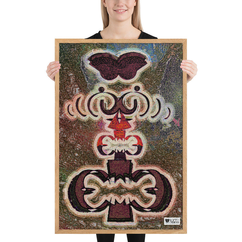 【フレーム付き】強化マットポスター・イラストチョップ「晩秋のファミン」【IC005-FP025】