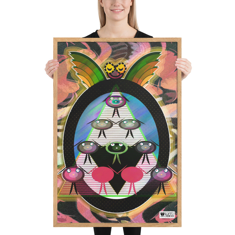 【フレーム付き】強化マットポスター・天空のタヌート合唱団【CA029-FP029】