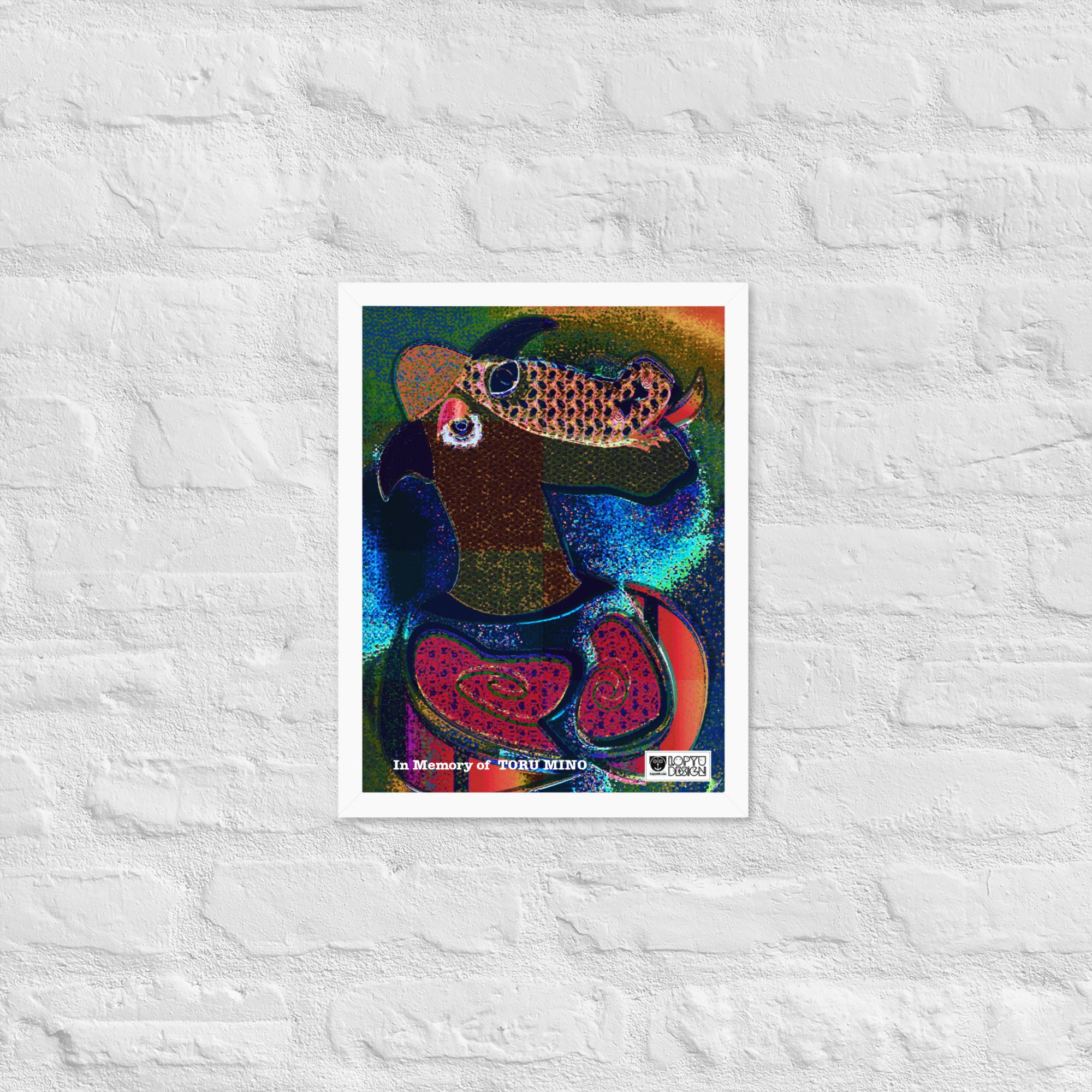 【フレーム付き】強化マットポスター・「IN MEMORY OF TORU MINO」【IL008-FP047】