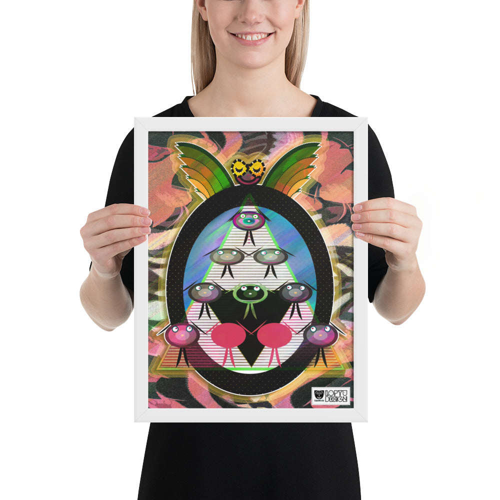 【フレーム付き】強化マットポスター・天空のタヌート合唱団【CA029-FP029】