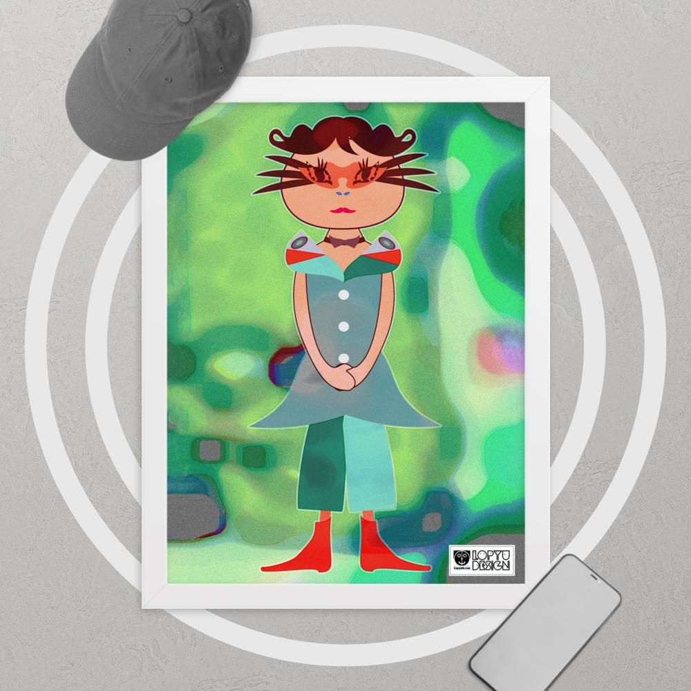 【フレーム付き】強化マットポスター・春を纏うタマビコ【CA074-FP033】