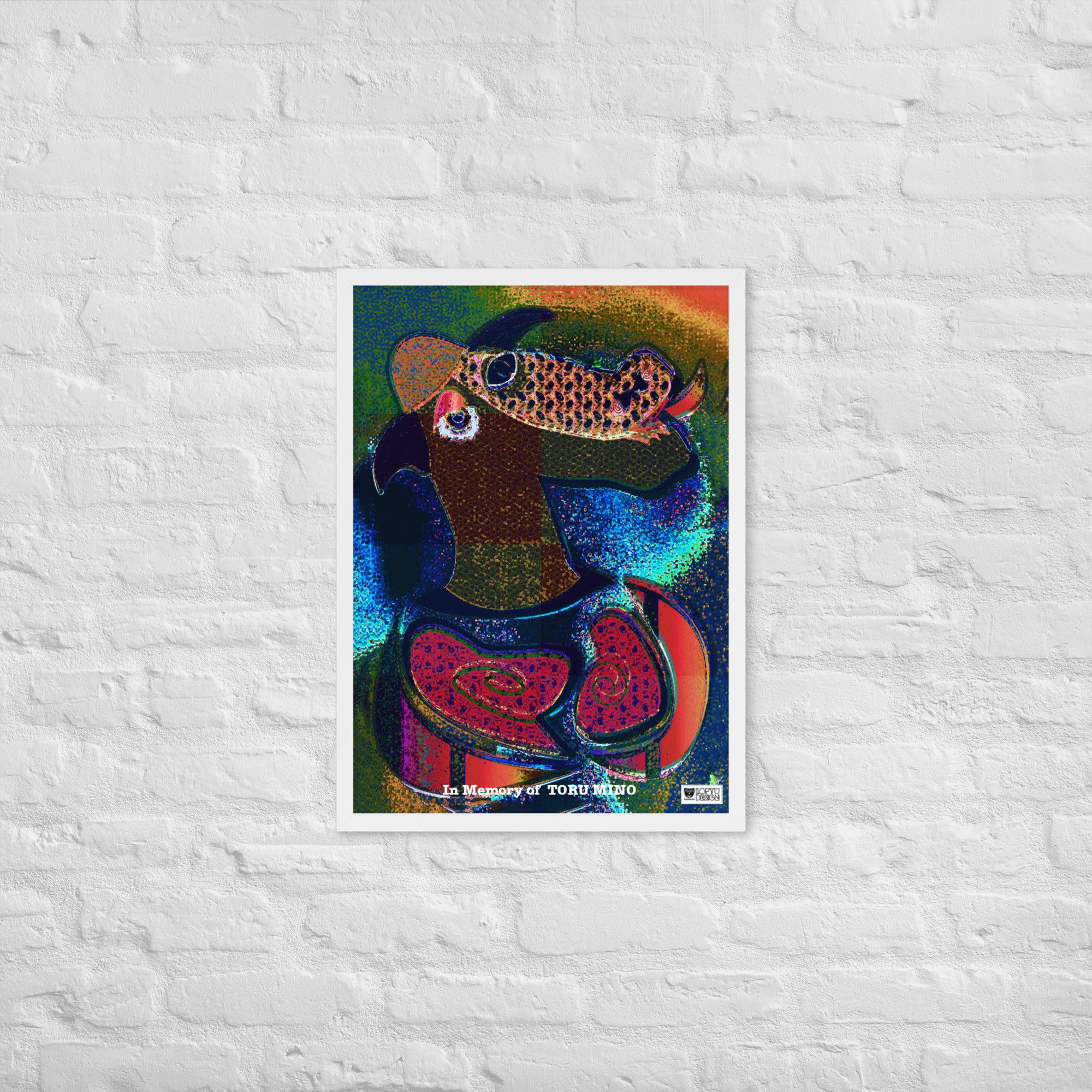 【フレーム付き】強化マットポスター・「IN MEMORY OF TORU MINO」【IL008-FP047】