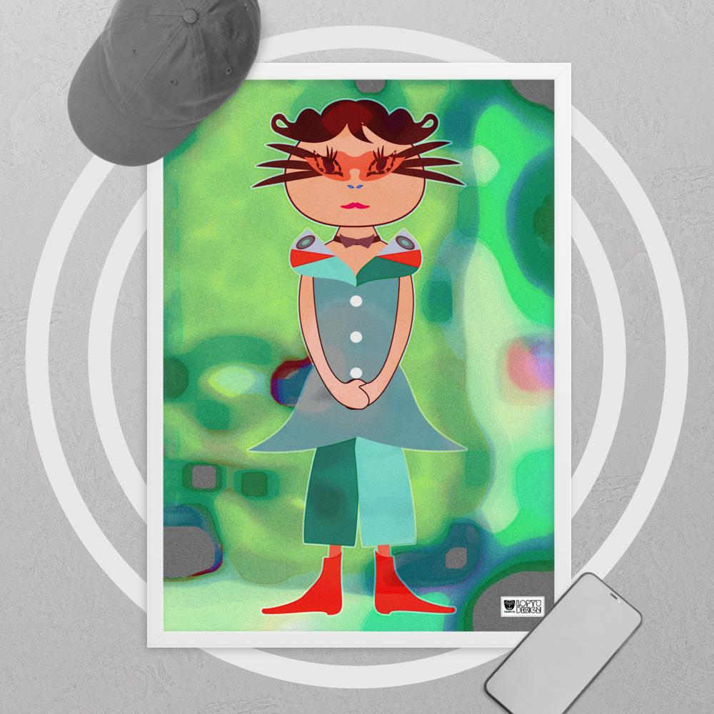 【フレーム付き】強化マットポスター・春を纏うタマビコ【CA074-FP033】