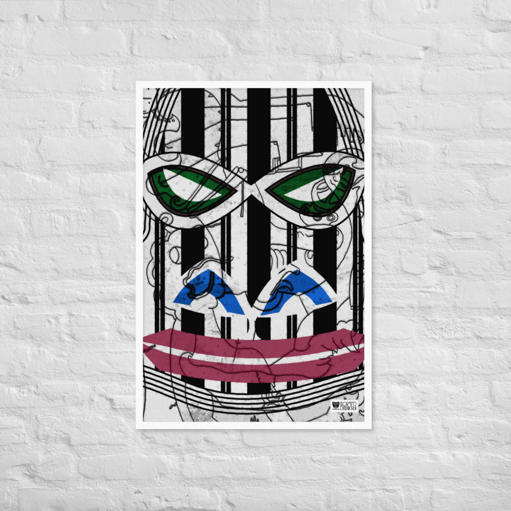 【フレーム付き】強化マットポスター・サイケゴリラダダ【CA031-FP027】