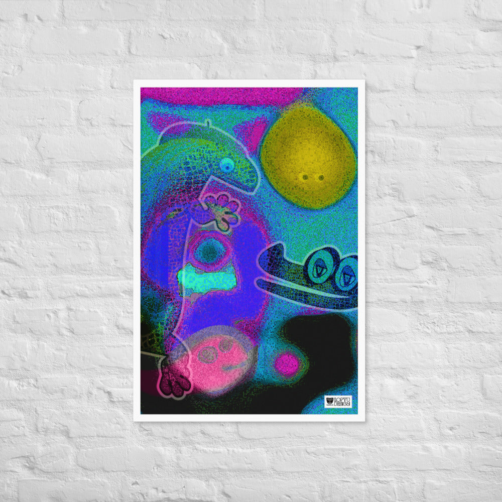 【フレーム付き】強化マットポスター・イラストチョップシリーズ「交友録」【IC006-FP034】