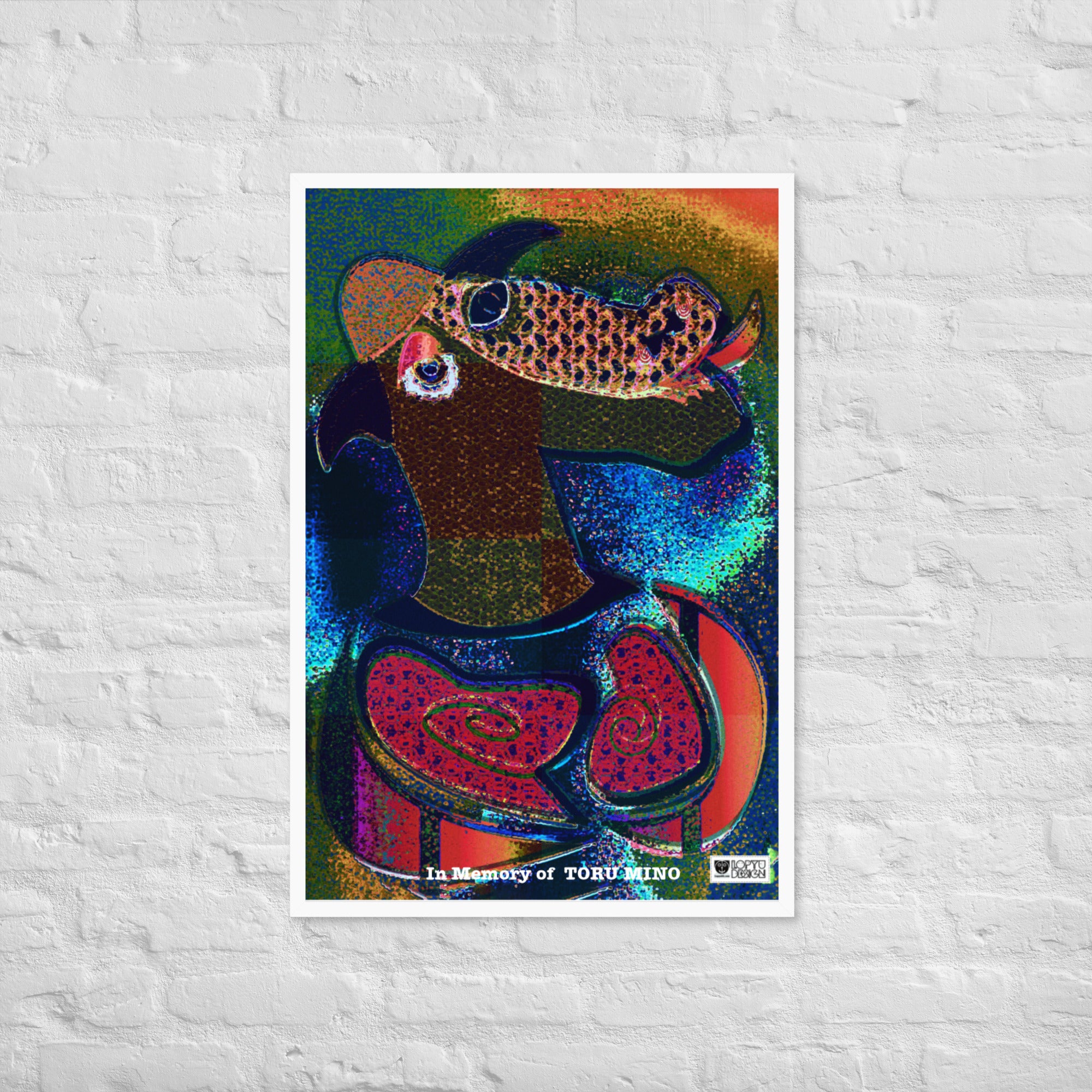 【フレーム付き】強化マットポスター・「IN MEMORY OF TORU MINO」【IL008-FP047】