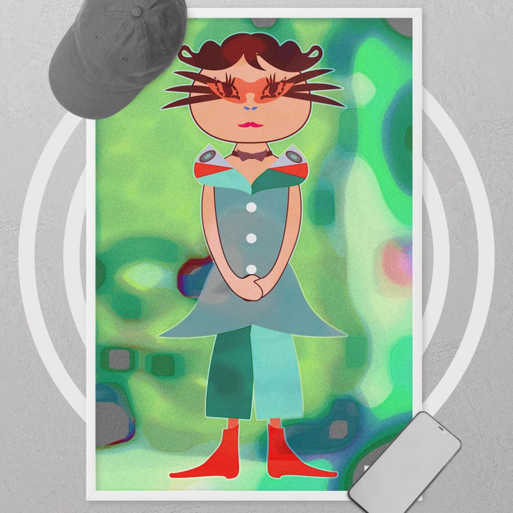 【フレーム付き】強化マットポスター・春を纏うタマビコ【CA074-FP033】