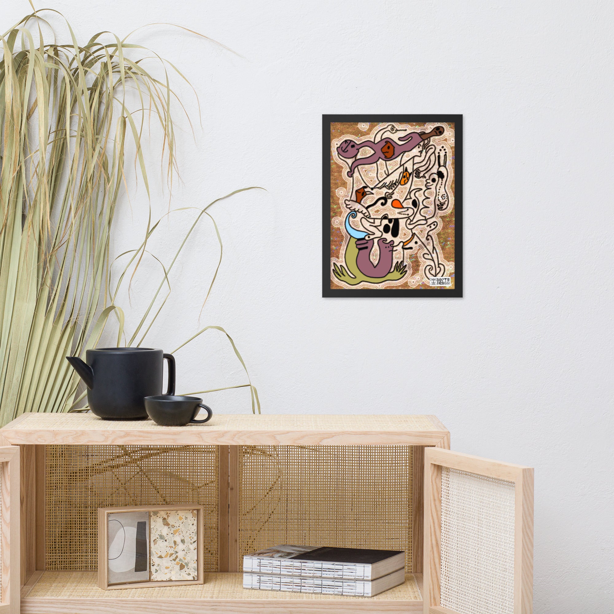 【フレーム付き】強化マットポスター・「アフタヌーンオピウム」REMIX AO386【CA005【AO386-FP055】