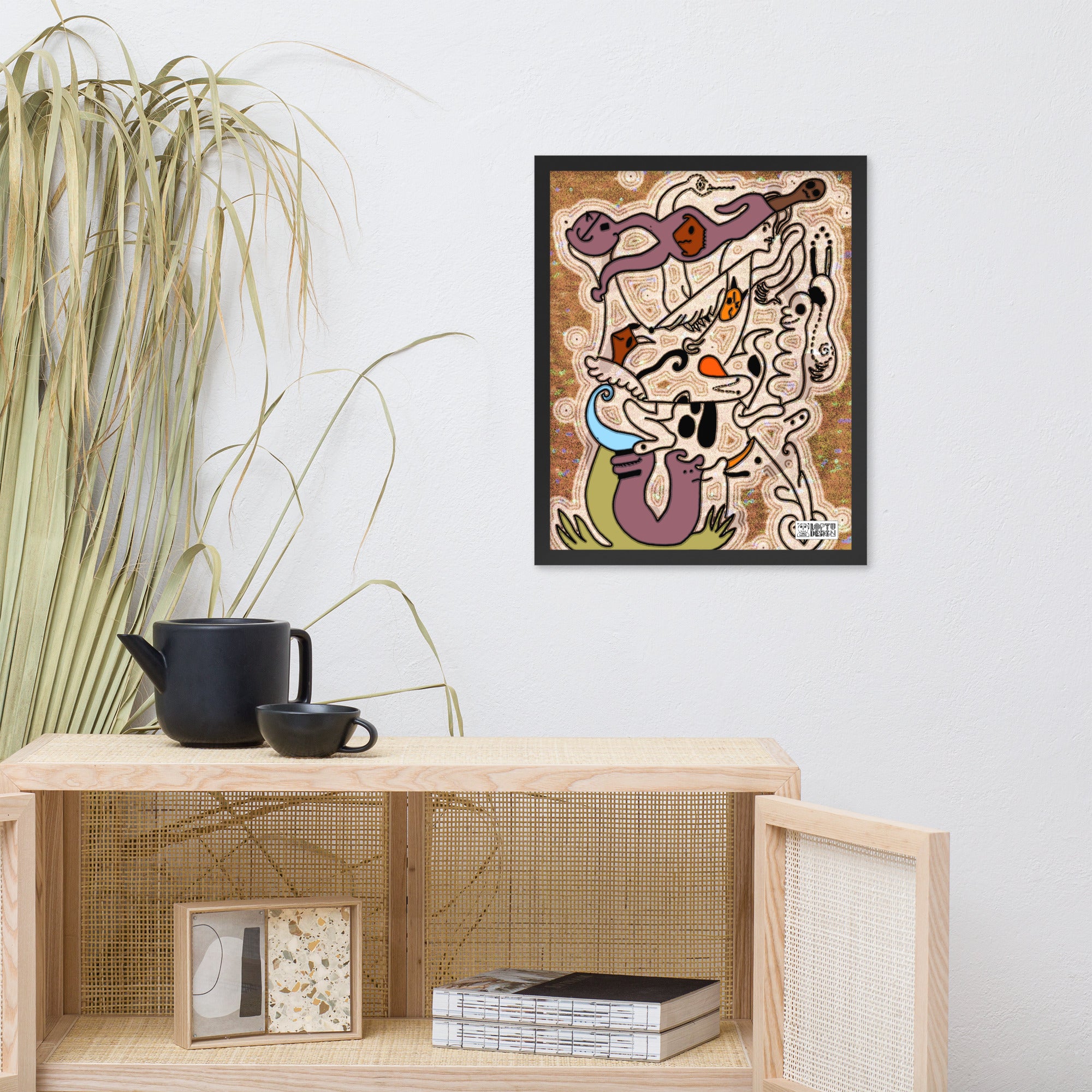 【フレーム付き】強化マットポスター・「アフタヌーンオピウム」REMIX AO386【CA005【AO386-FP055】