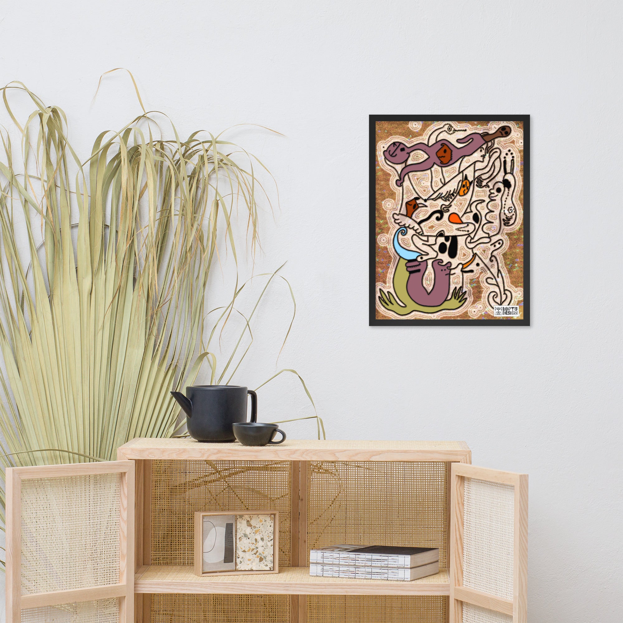 【フレーム付き】強化マットポスター・「アフタヌーンオピウム」REMIX AO386【CA005【AO386-FP055】