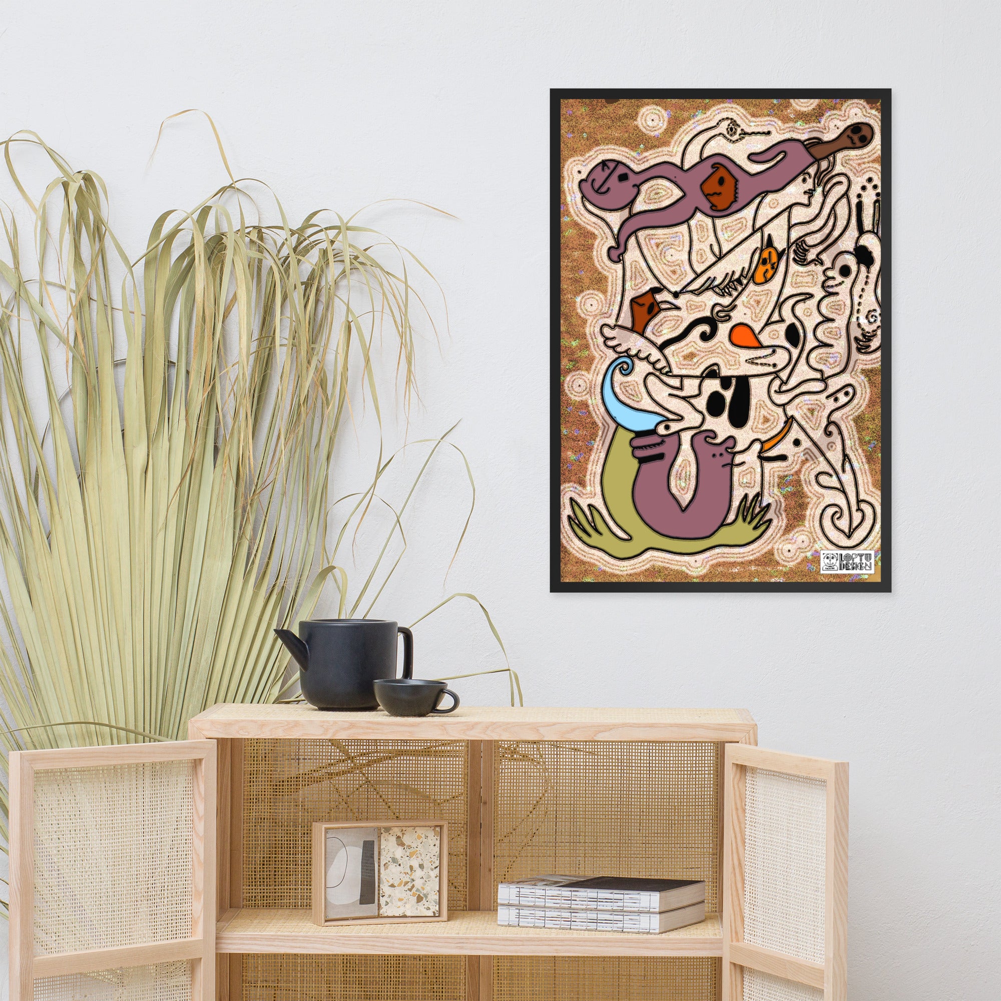 【フレーム付き】強化マットポスター・「アフタヌーンオピウム」REMIX AO386【CA005【AO386-FP055】