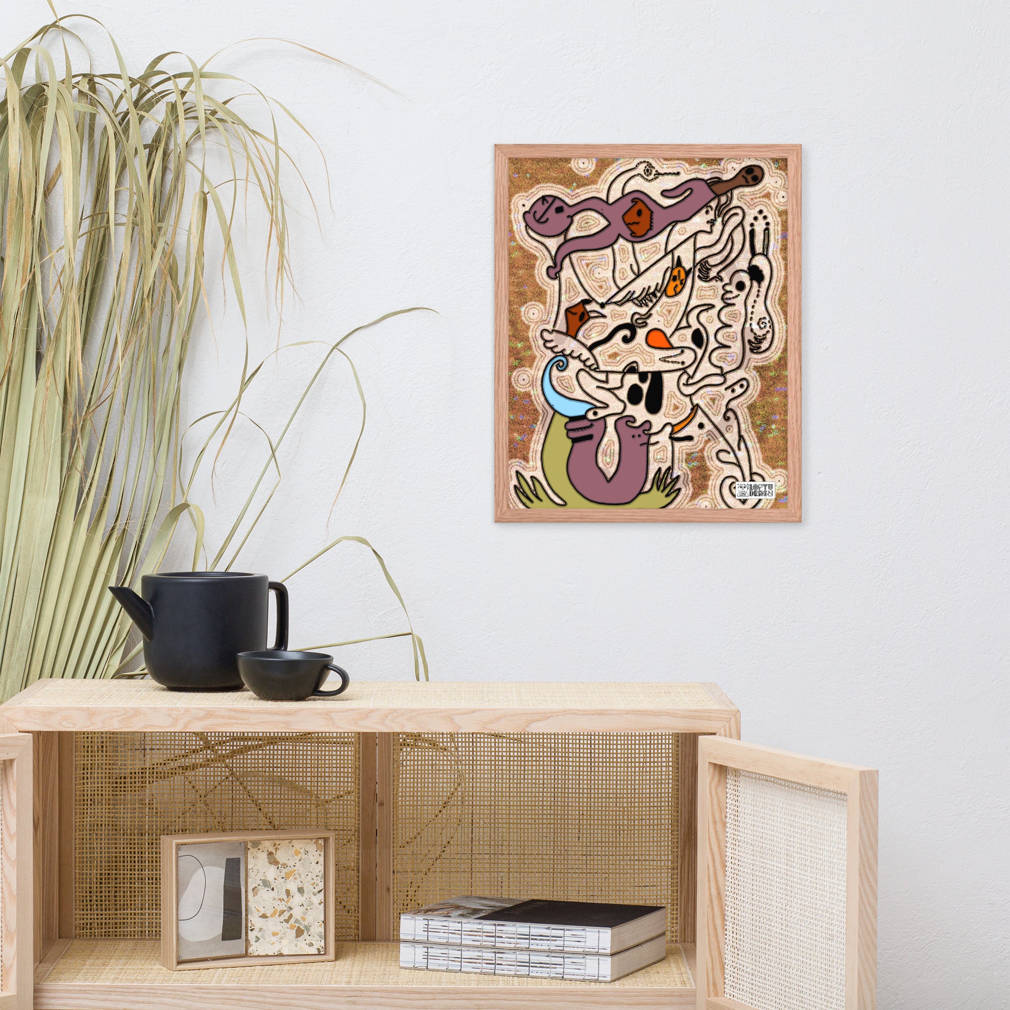 【フレーム付き】強化マットポスター・「アフタヌーンオピウム」REMIX AO386【CA005【AO386-FP055】