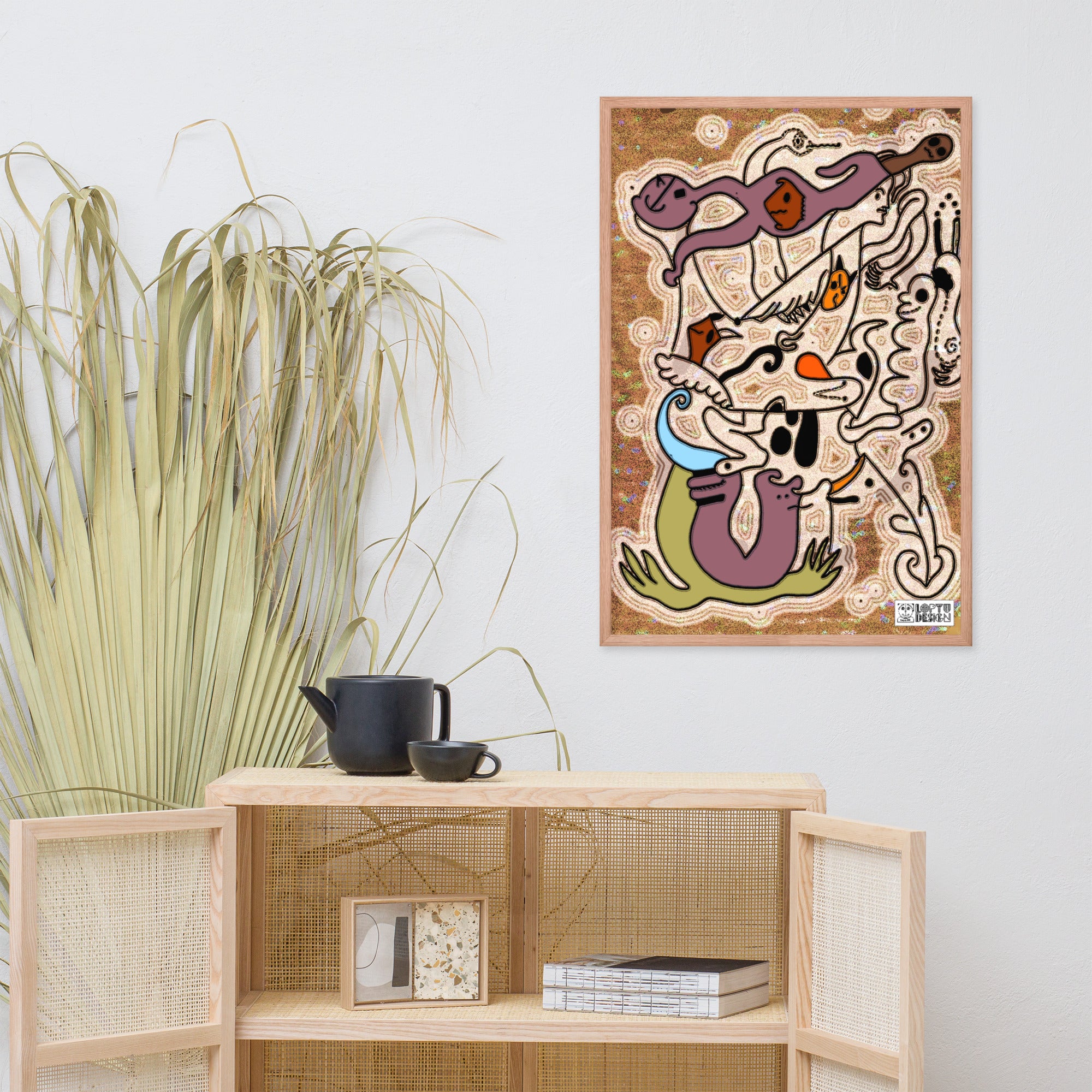 【フレーム付き】強化マットポスター・「アフタヌーンオピウム」REMIX AO386【CA005【AO386-FP055】