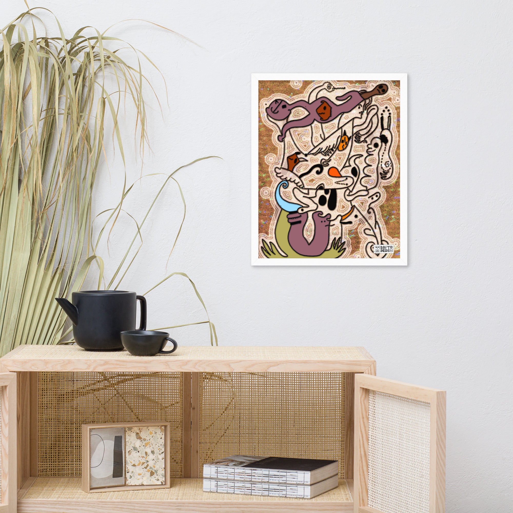 【フレーム付き】強化マットポスター・「アフタヌーンオピウム」REMIX AO386【CA005【AO386-FP055】