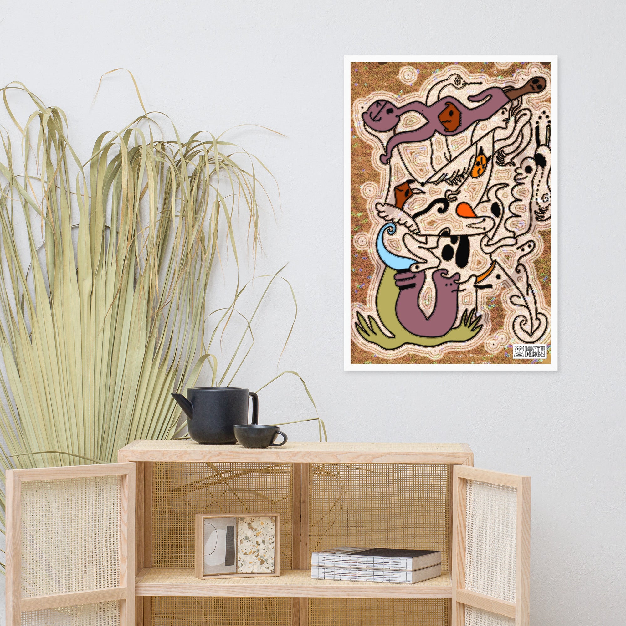 【フレーム付き】強化マットポスター・「アフタヌーンオピウム」REMIX AO386【CA005【AO386-FP055】