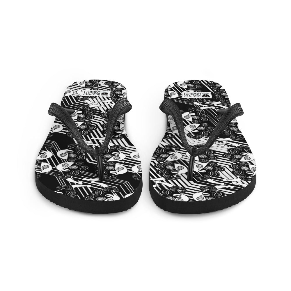 ビーチサンダル・ラメコモノクロモダン【CA002- BS010】