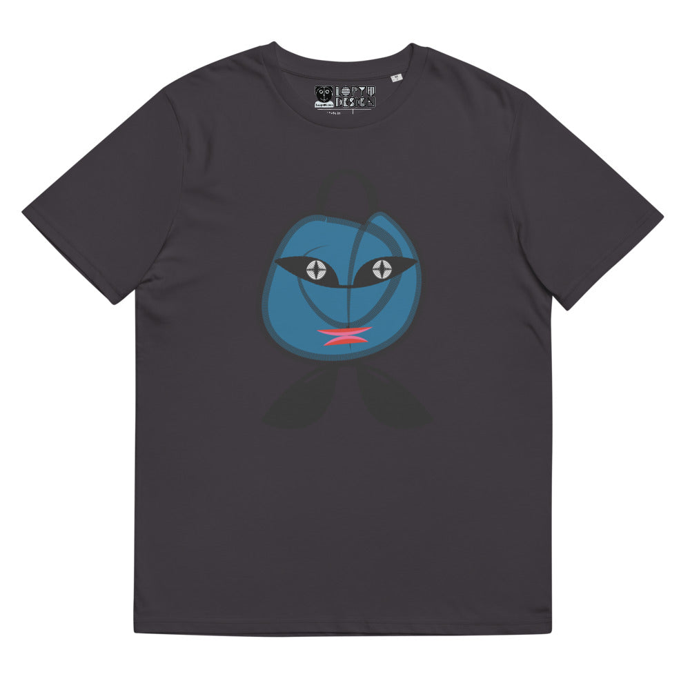 ユニセックス オーガニックコットン製Tシャツ・青トートボーイ【CA017- TOCU011】