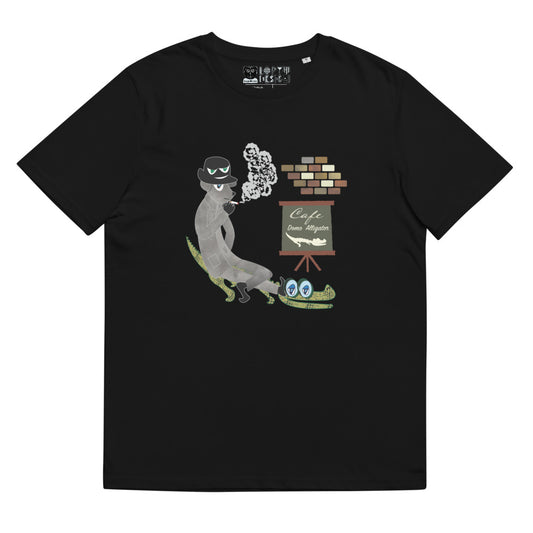 ユニセックス オーガニックコットン製Tシャツ・ドーモアーリゲーター【CA022- TOCU006】