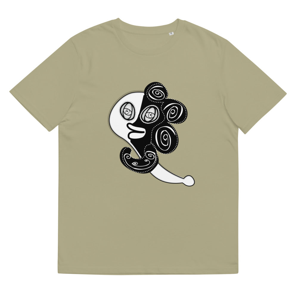 ユニセックス オーガニックコットン製Tシャツ・ラメコモノクロ【CA002- TOCU003】
