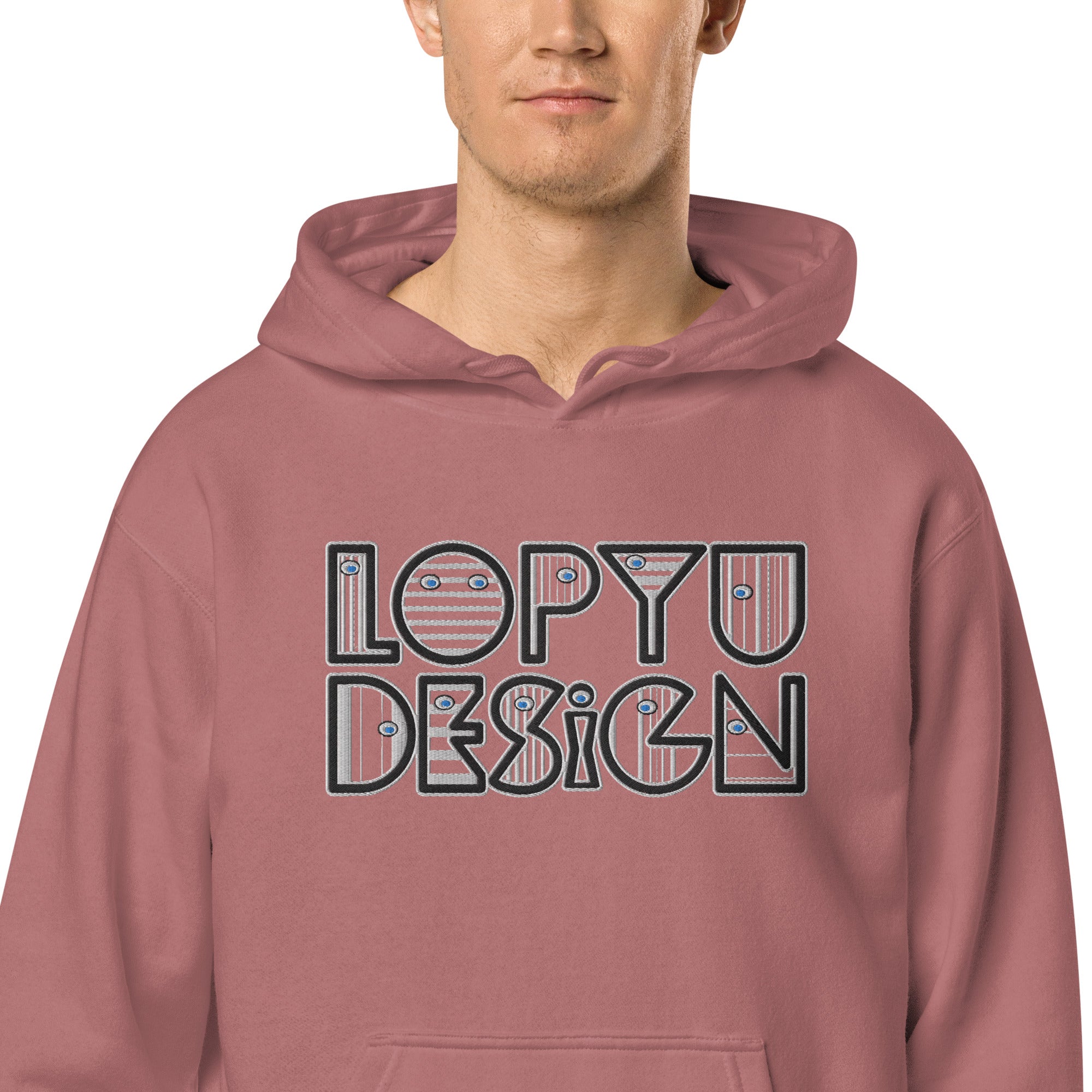ユニセックス 顔料染め パーカー・lopyudesignロゴ【LD002-SSU002】