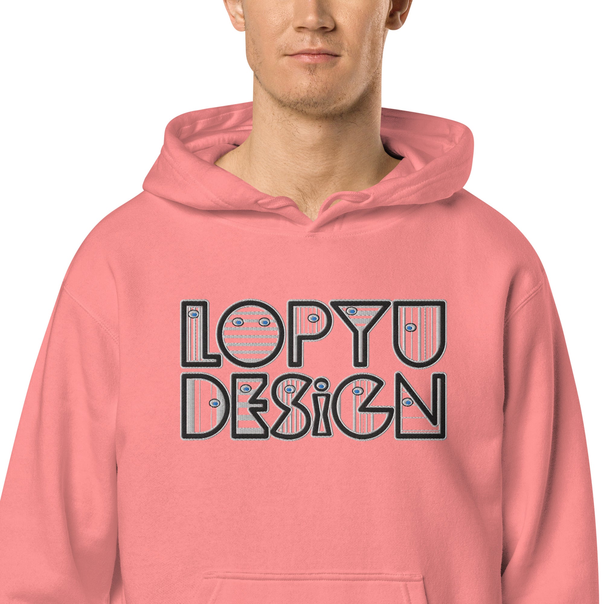 ユニセックス 顔料染め パーカー・lopyudesignロゴ【LD002-SSU002】