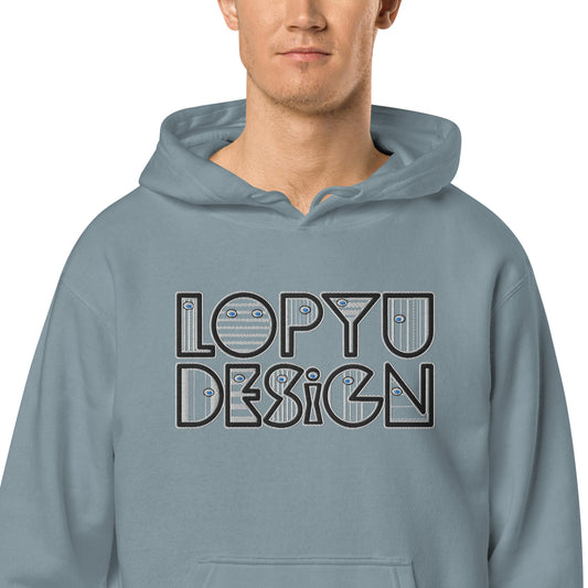 ユニセックス 顔料染め パーカー・lopyudesignロゴ【LD002-SSU002】