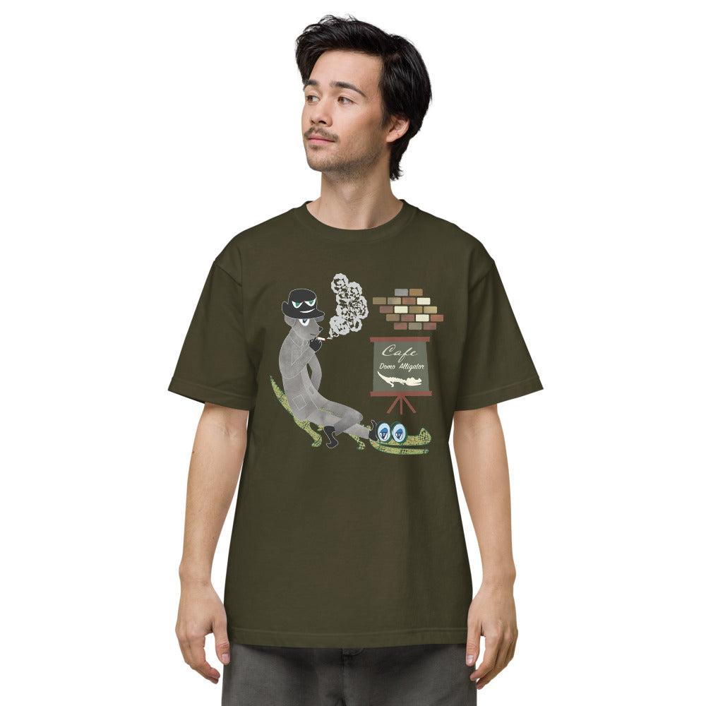 ユニセックス ヘビーウェイト 半袖Tシャツ・ドーモアーリゲーター/わにがとう【CA022- THWU009】