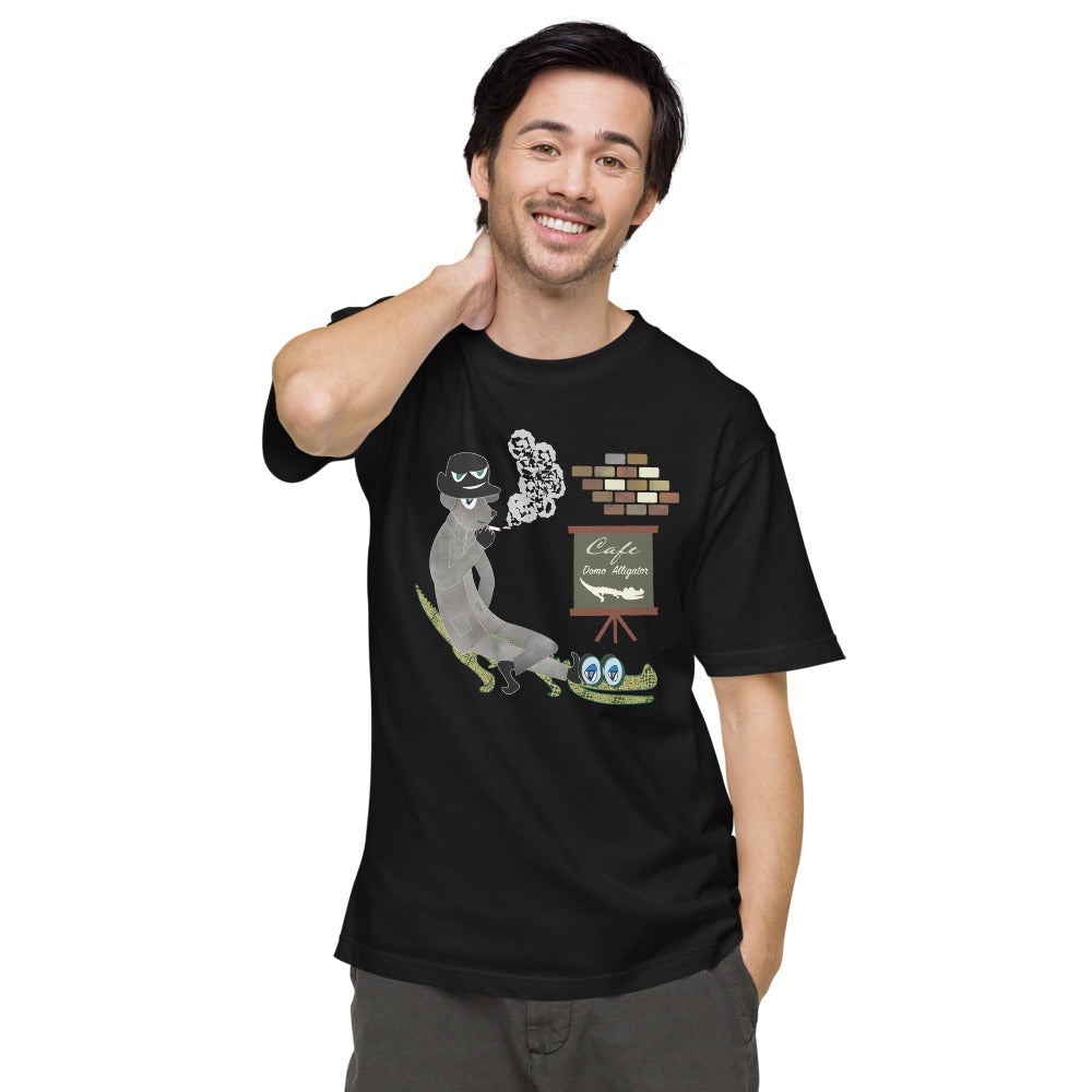 ユニセックス ヘビーウェイト 半袖Tシャツ・ドーモアーリゲーター/わにがとう【CA022- THWU009】