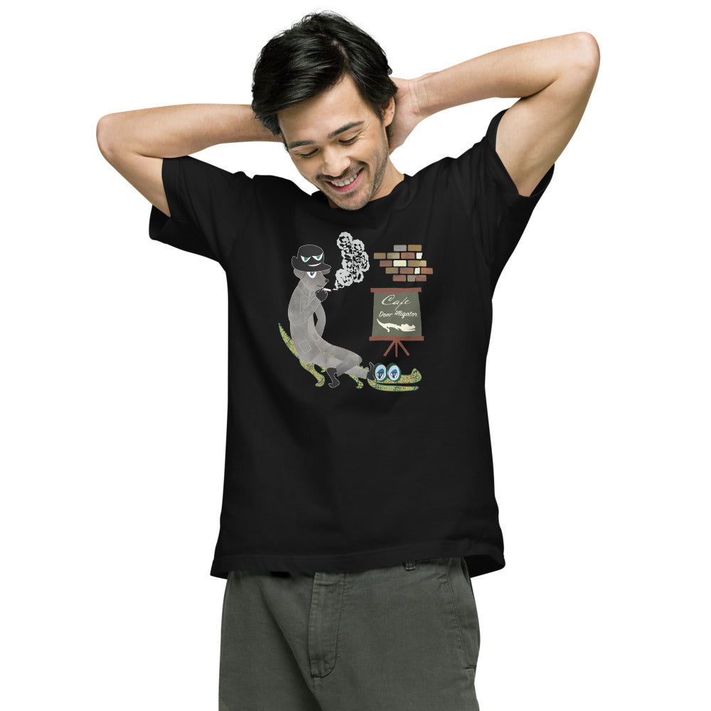 ユニセックス ヘビーウェイト 半袖Tシャツ・ドーモアーリゲーター/わにがとう【CA022- THWU009】