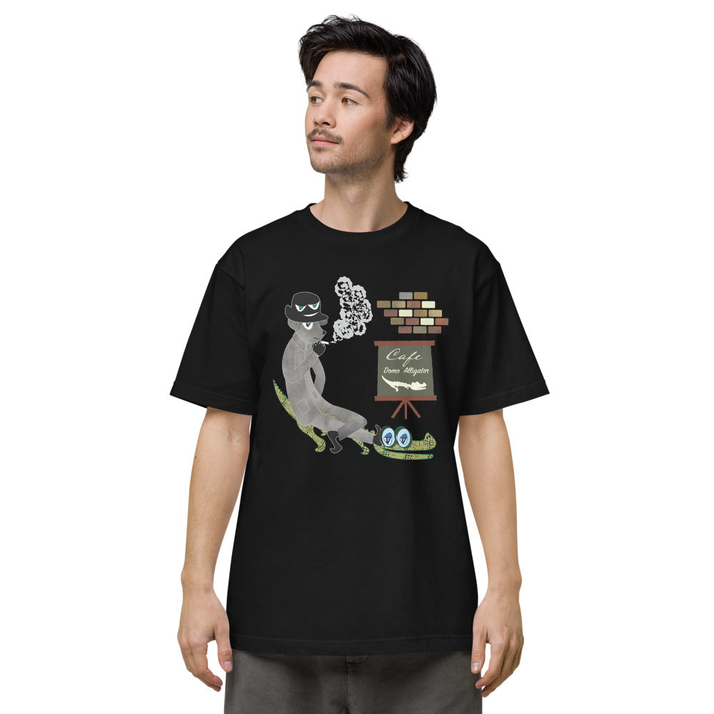 ユニセックス ヘビーウェイト 半袖Tシャツ・ドーモアーリゲーター/わにがとう【CA022- THWU009】