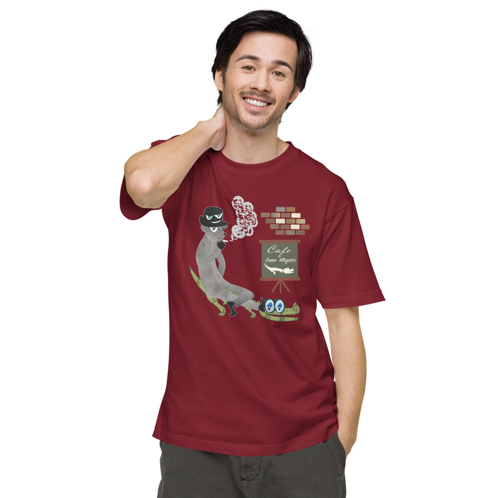 ユニセックス ヘビーウェイト 半袖Tシャツ・ドーモアーリゲーター/わにがとう【CA022- THWU009】