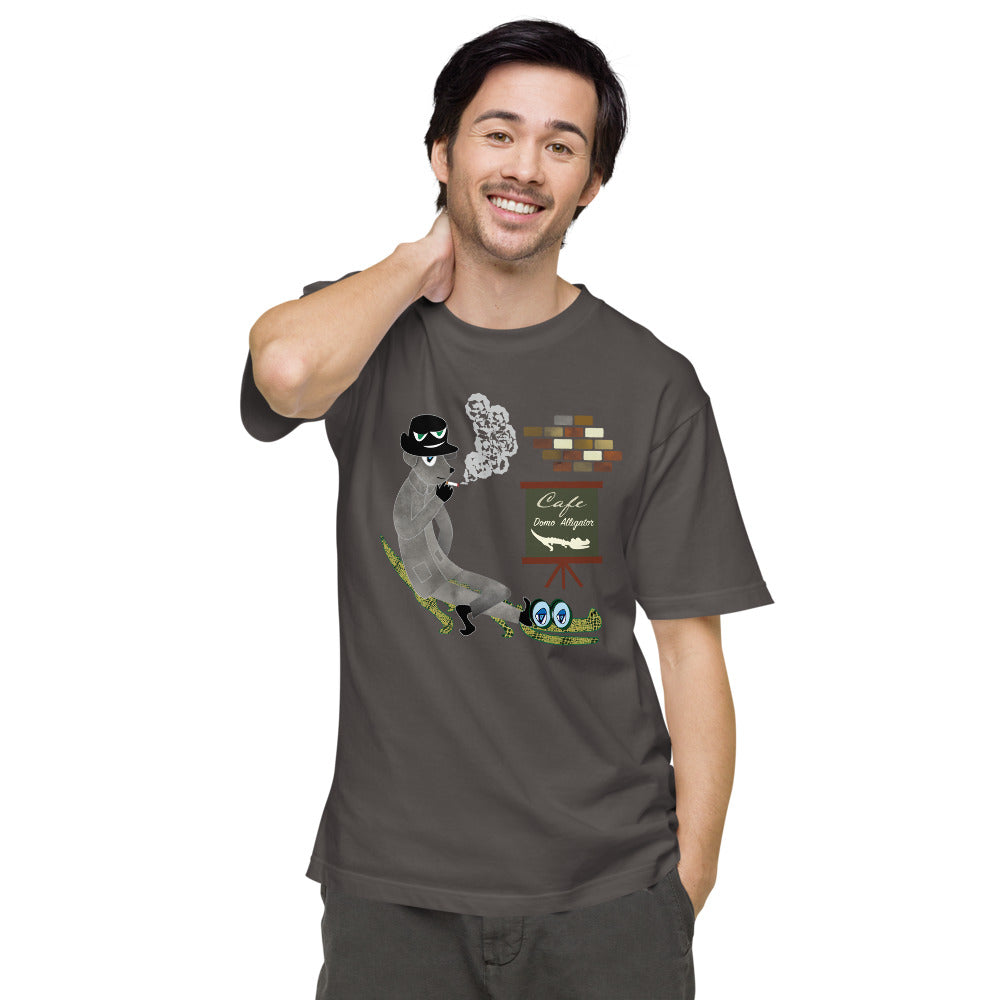 ユニセックス ヘビーウェイト 半袖Tシャツ・ドーモアーリゲーター/わにがとう【CA022- THWU009】