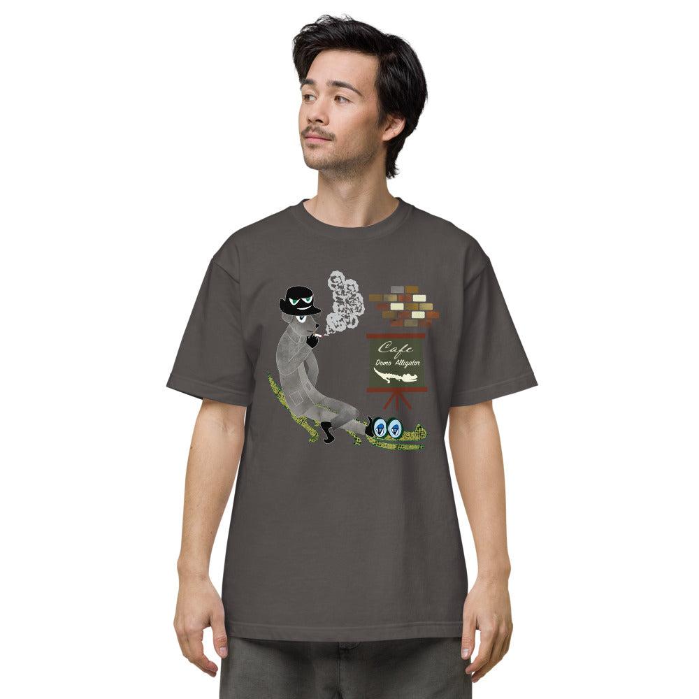 ユニセックス ヘビーウェイト 半袖Tシャツ・ドーモアーリゲーター/わにがとう【CA022- THWU009】