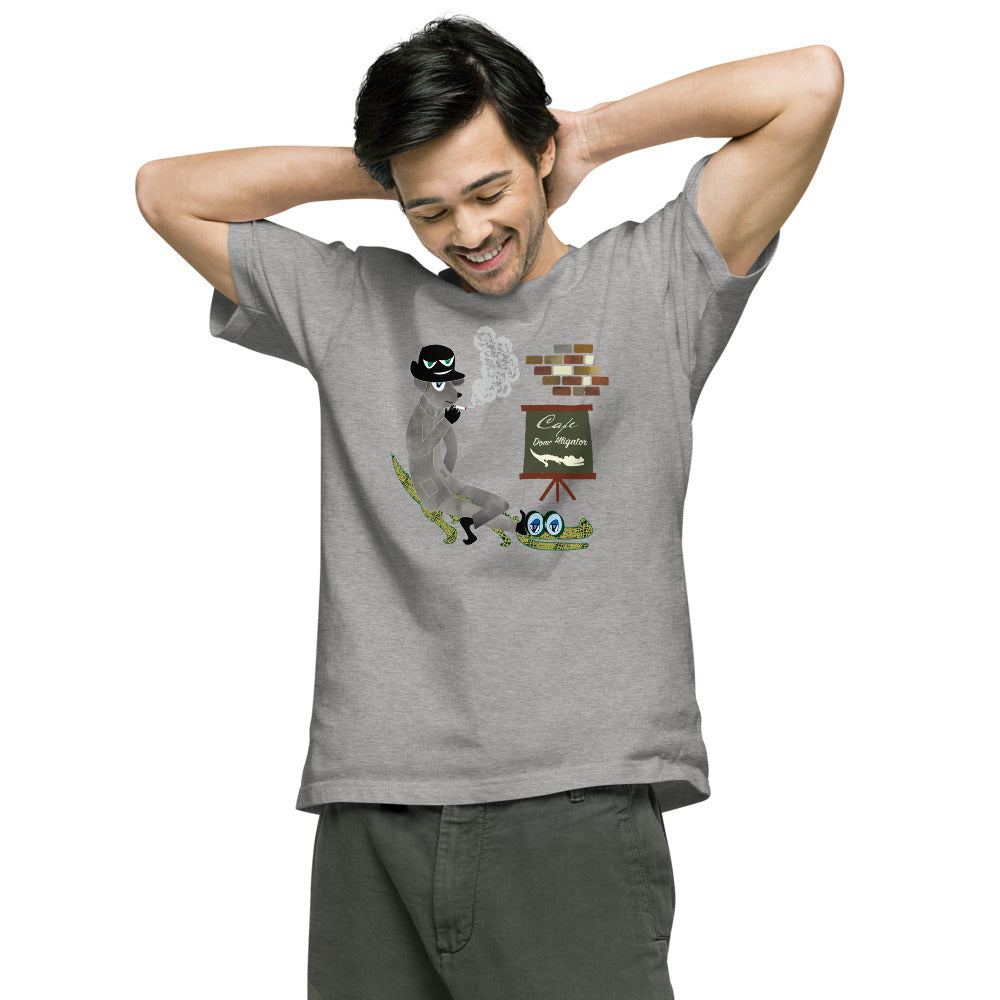 ユニセックス ヘビーウェイト 半袖Tシャツ・ドーモアーリゲーター/わにがとう【CA022- THWU009】