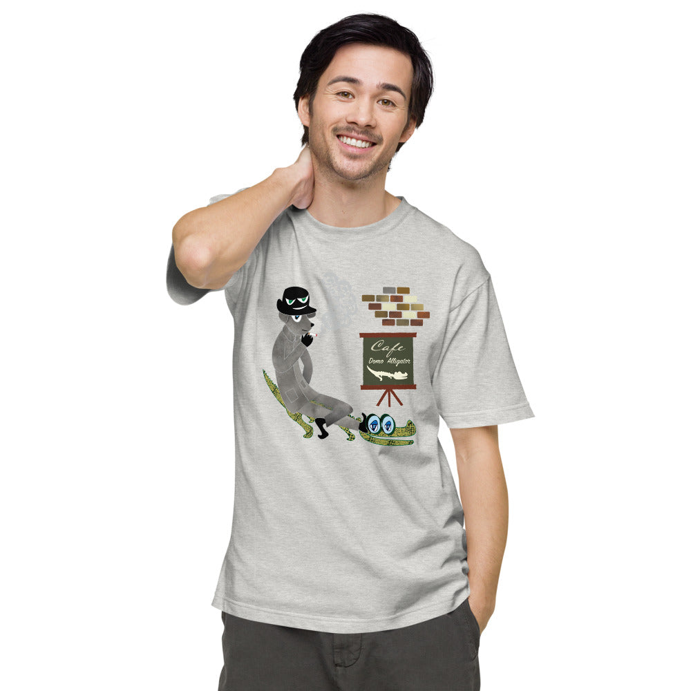 ユニセックス ヘビーウェイト 半袖Tシャツ・ドーモアーリゲーター/わにがとう【CA022- THWU009】