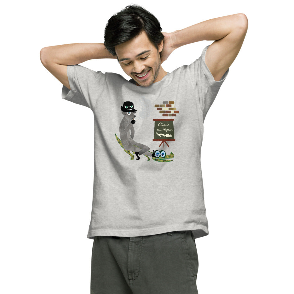 ユニセックス ヘビーウェイト 半袖Tシャツ・ドーモアーリゲーター/わにがとう【CA022- THWU009】