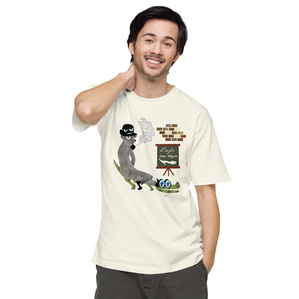 ユニセックス ヘビーウェイト 半袖Tシャツ・ドーモアーリゲーター/わにがとう【CA022- THWU009】