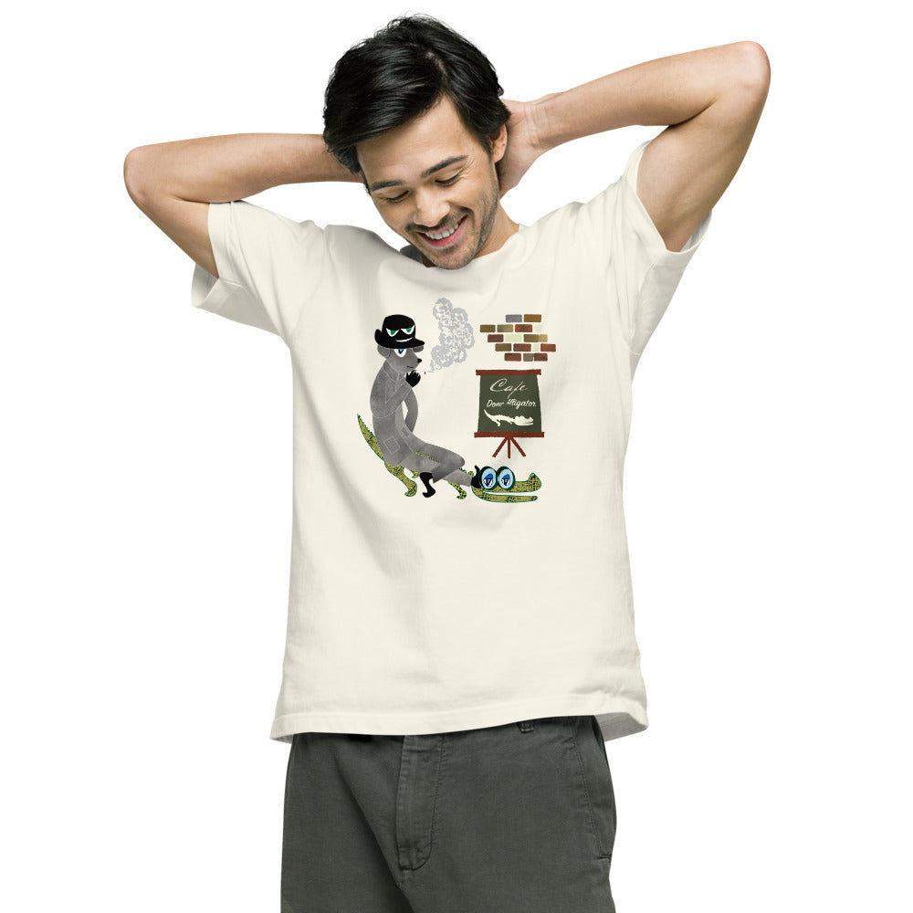 ユニセックス ヘビーウェイト 半袖Tシャツ・ドーモアーリゲーター/わにがとう【CA022- THWU009】