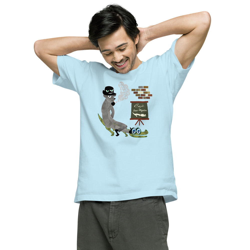 ユニセックス ヘビーウェイト 半袖Tシャツ・ドーモアーリゲーター/わにがとう【CA022- THWU009】