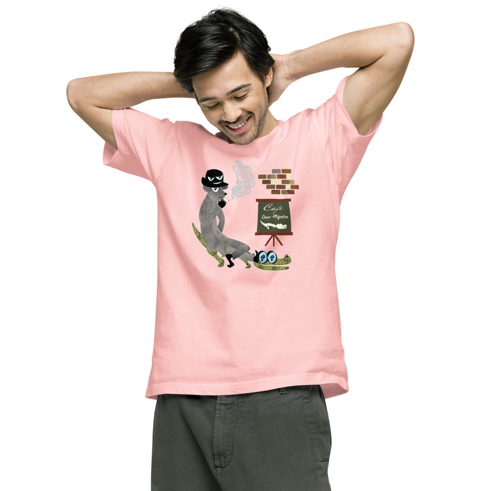 ユニセックス ヘビーウェイト 半袖Tシャツ・ドーモアーリゲーター/わにがとう【CA022- THWU009】