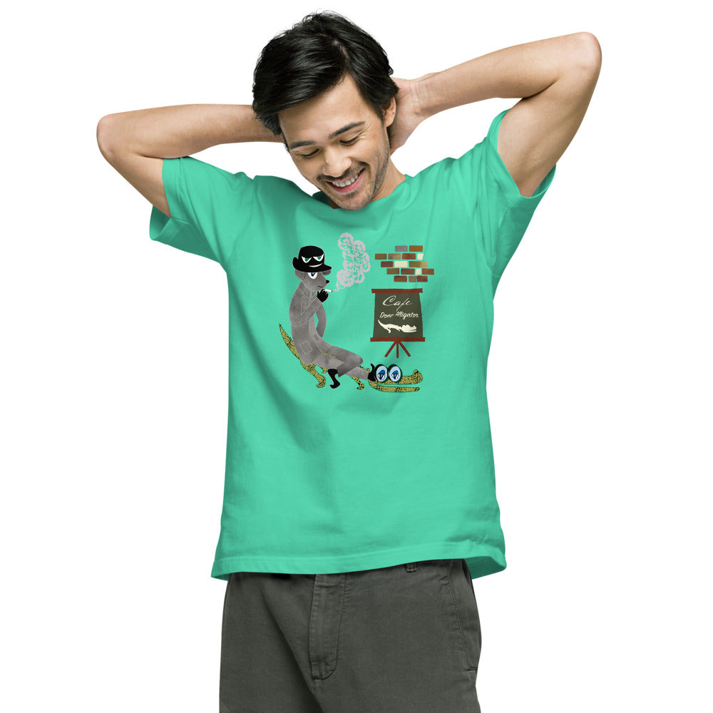 ユニセックス ヘビーウェイト 半袖Tシャツ・ドーモアーリゲーター/わにがとう【CA022- THWU009】