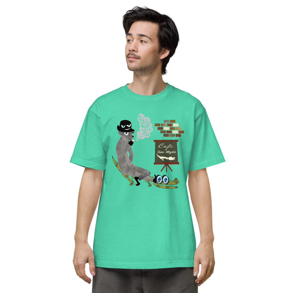 ユニセックス ヘビーウェイト 半袖Tシャツ・ドーモアーリゲーター/わにがとう【CA022- THWU009】