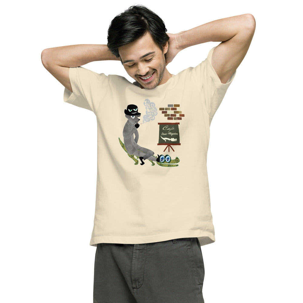 ユニセックス ヘビーウェイト 半袖Tシャツ・ドーモアーリゲーター/わにがとう【CA022- THWU009】