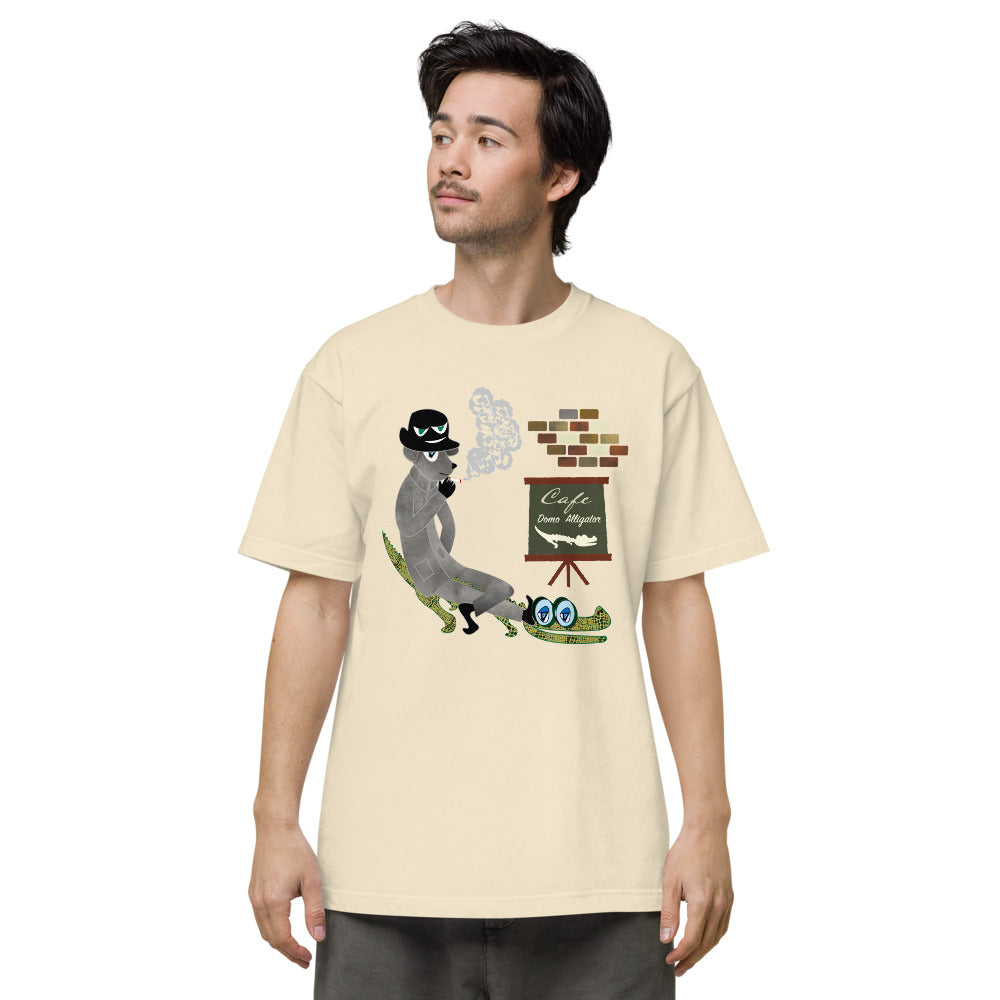 ユニセックス ヘビーウェイト 半袖Tシャツ・ドーモアーリゲーター/わにがとう【CA022- THWU009】