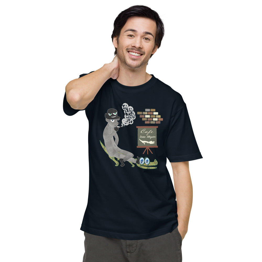 ユニセックス ヘビーウェイト 半袖Tシャツ・ドーモアーリゲーター/わにがとう【CA022- THWU009】