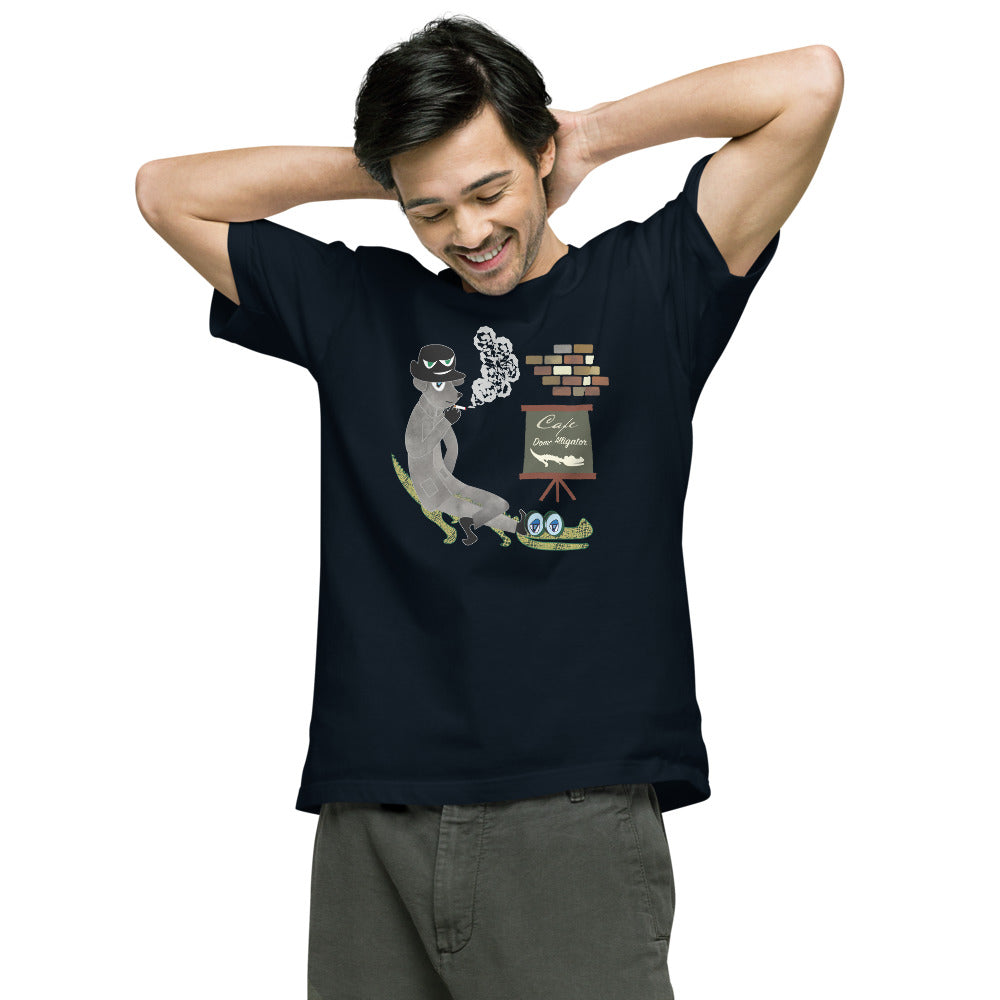 ユニセックス ヘビーウェイト 半袖Tシャツ・ドーモアーリゲーター/わにがとう【CA022- THWU009】