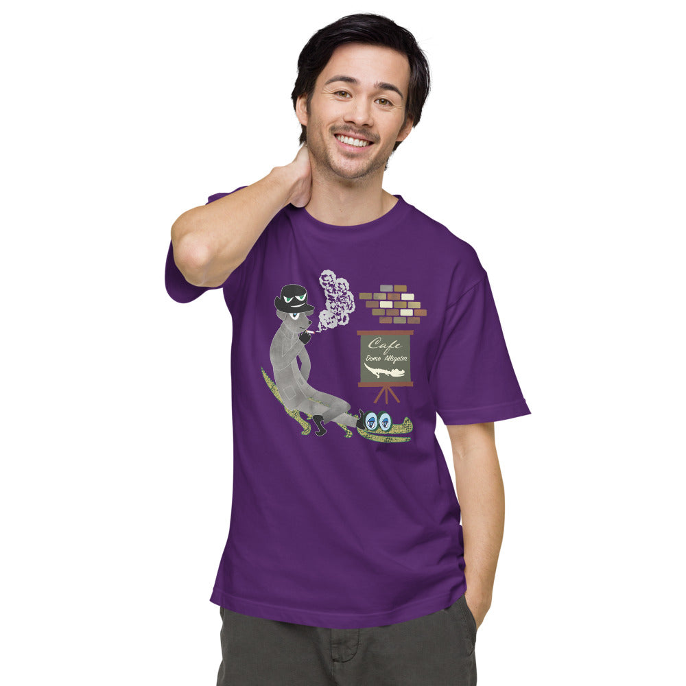 ユニセックス ヘビーウェイト 半袖Tシャツ・ドーモアーリゲーター/わにがとう【CA022- THWU009】