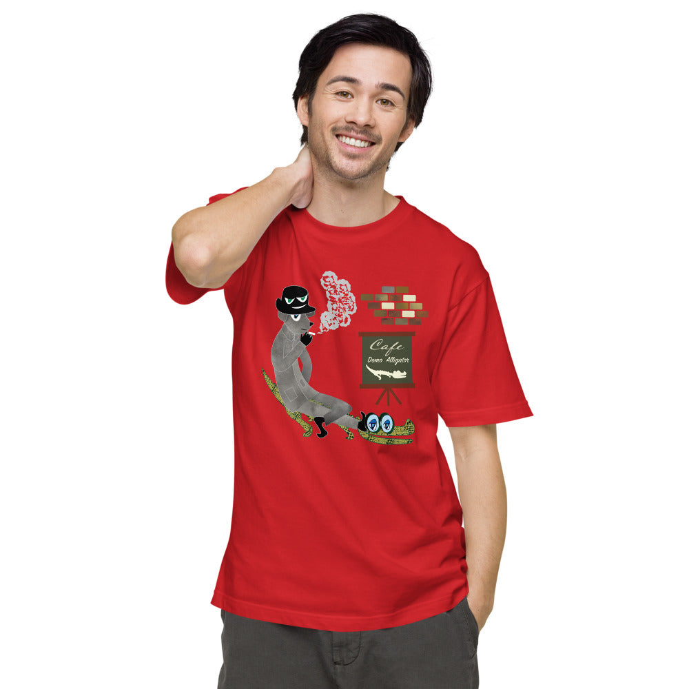 ユニセックス ヘビーウェイト 半袖Tシャツ・ドーモアーリゲーター/わにがとう【CA022- THWU009】