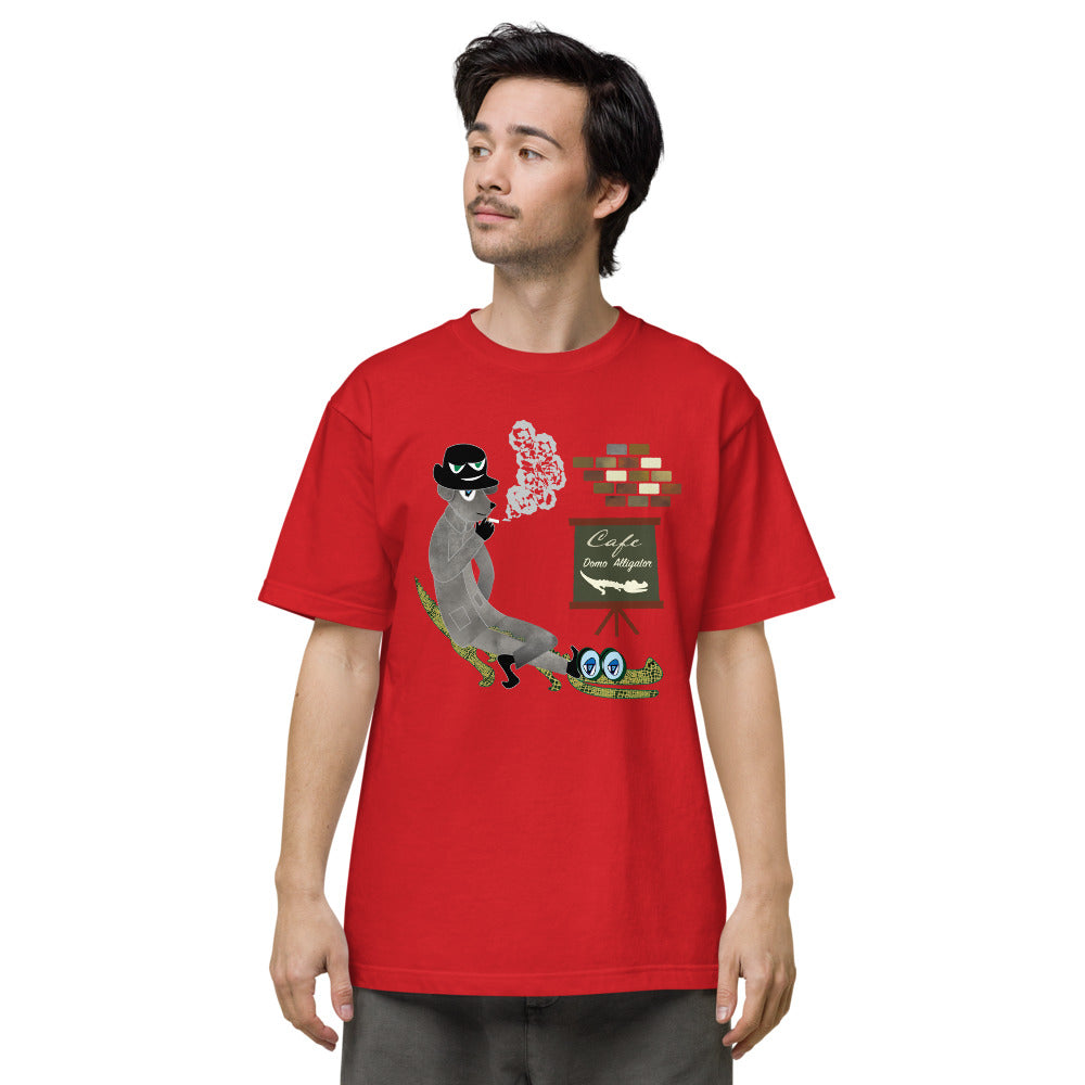 ユニセックス ヘビーウェイト 半袖Tシャツ・ドーモアーリゲーター/わにがとう【CA022- THWU009】